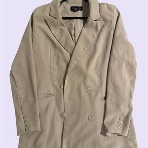 Rachel Zoe Tan Double-Breasted Sweater